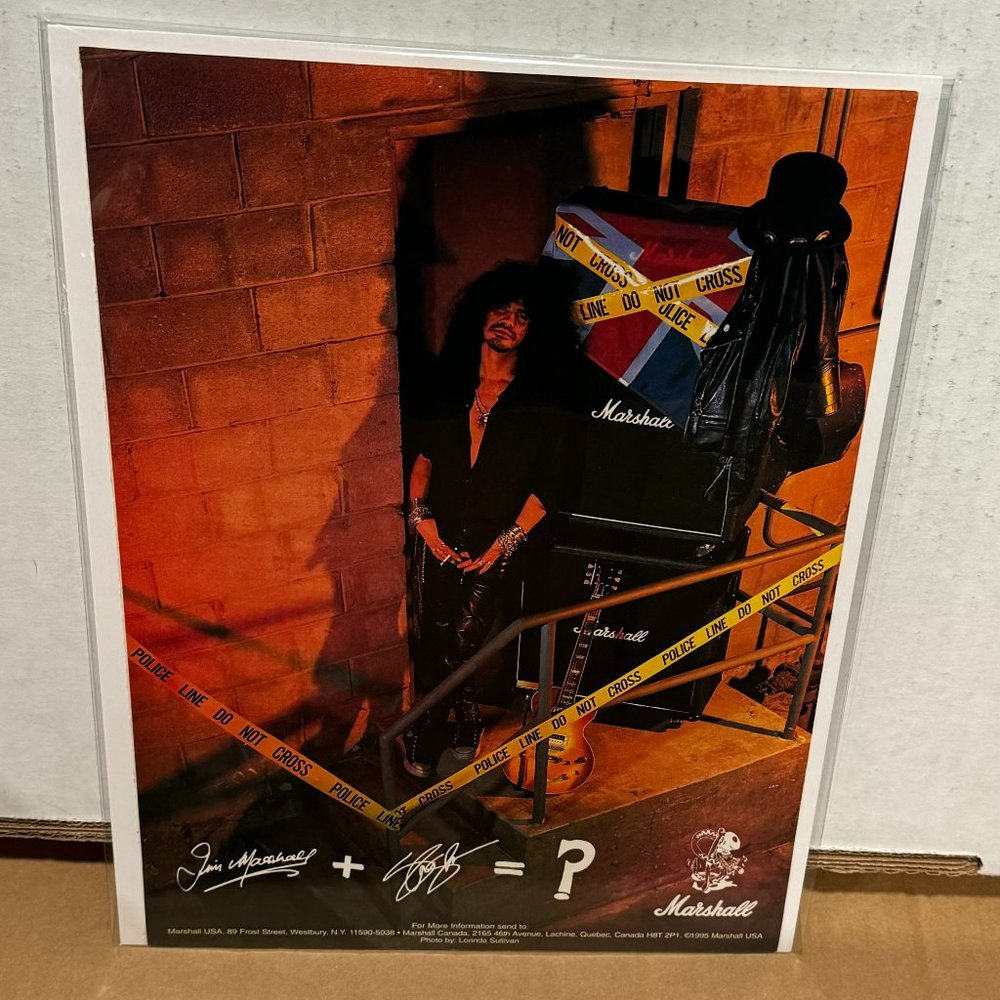 Slash of Guns N' Roses - Marshall Amps - 1996 Print Advertisement